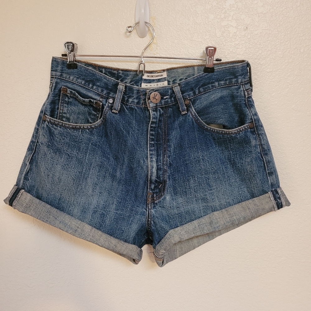 One Teaspoon Vintage Charger Blue Jean Shorts
